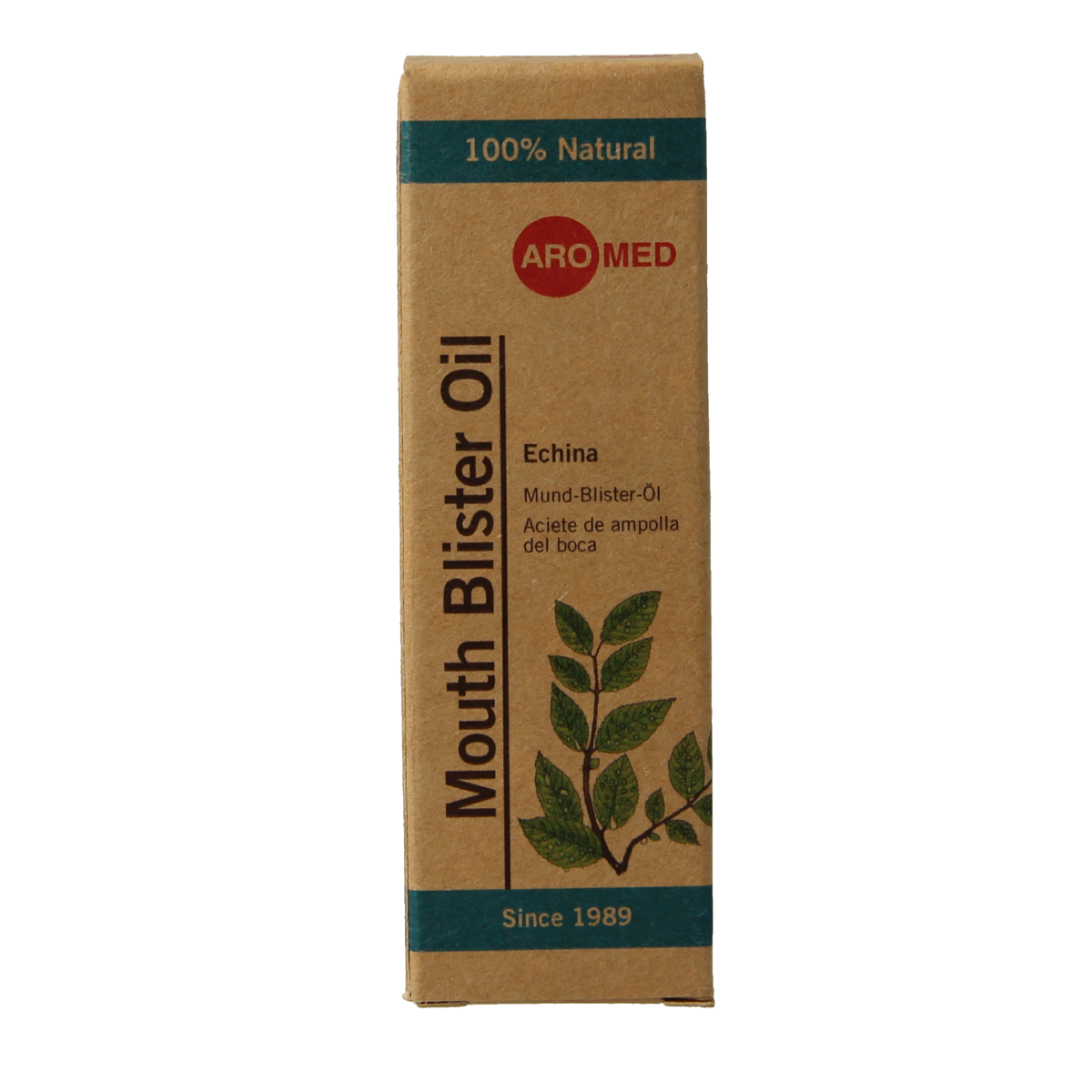 Aromed Echina lip care oil in a 10ml bottle, natural herbal lip treatment with echinacea extract for nourishing lips.