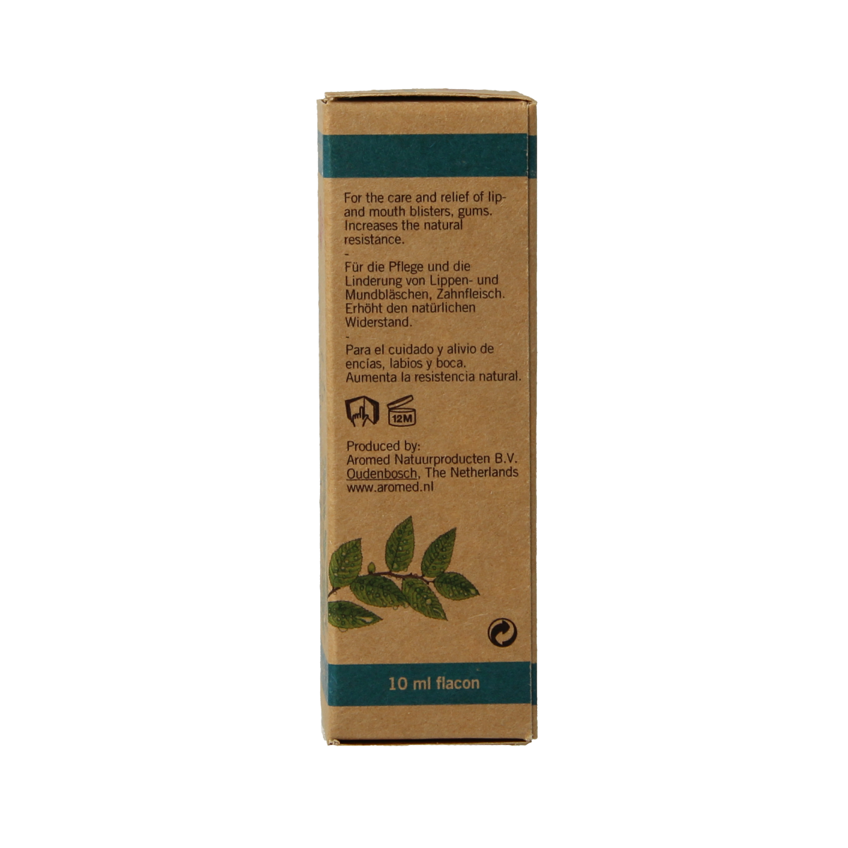Aromed Echina lip care oil in a 10ml bottle, natural herbal lip moisturizer with Echina extract from Aromed.