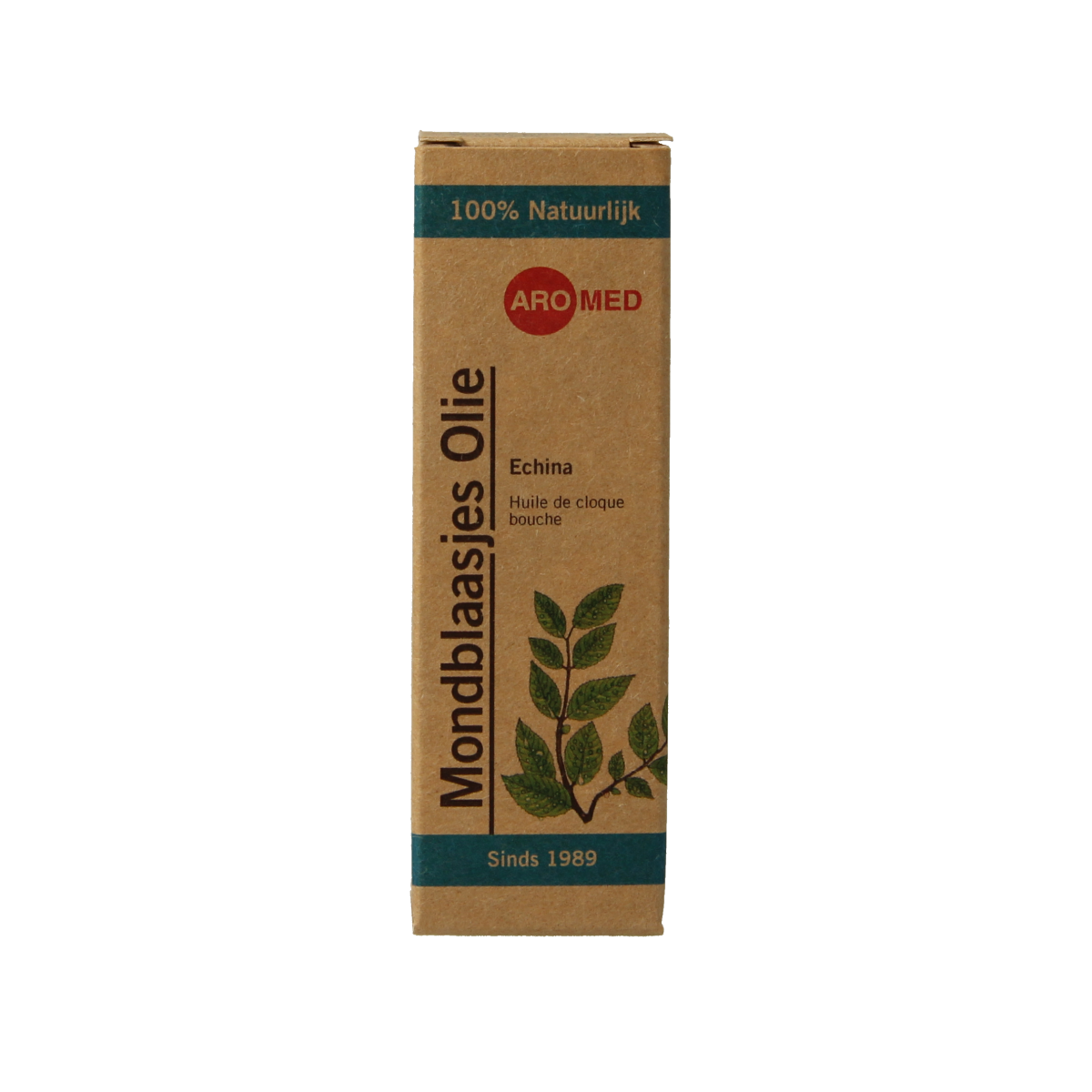 Aromed Echina lip balm in a 10ml tube, natural herbal lip care product with Echina extract, designed to soothe and moisturize lips.