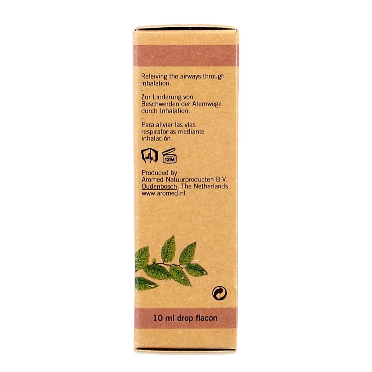 Aromed bio baby inhalation oil bottle, 10ml, with a dropper cap, designed for soothing and respiratory relief for infants.