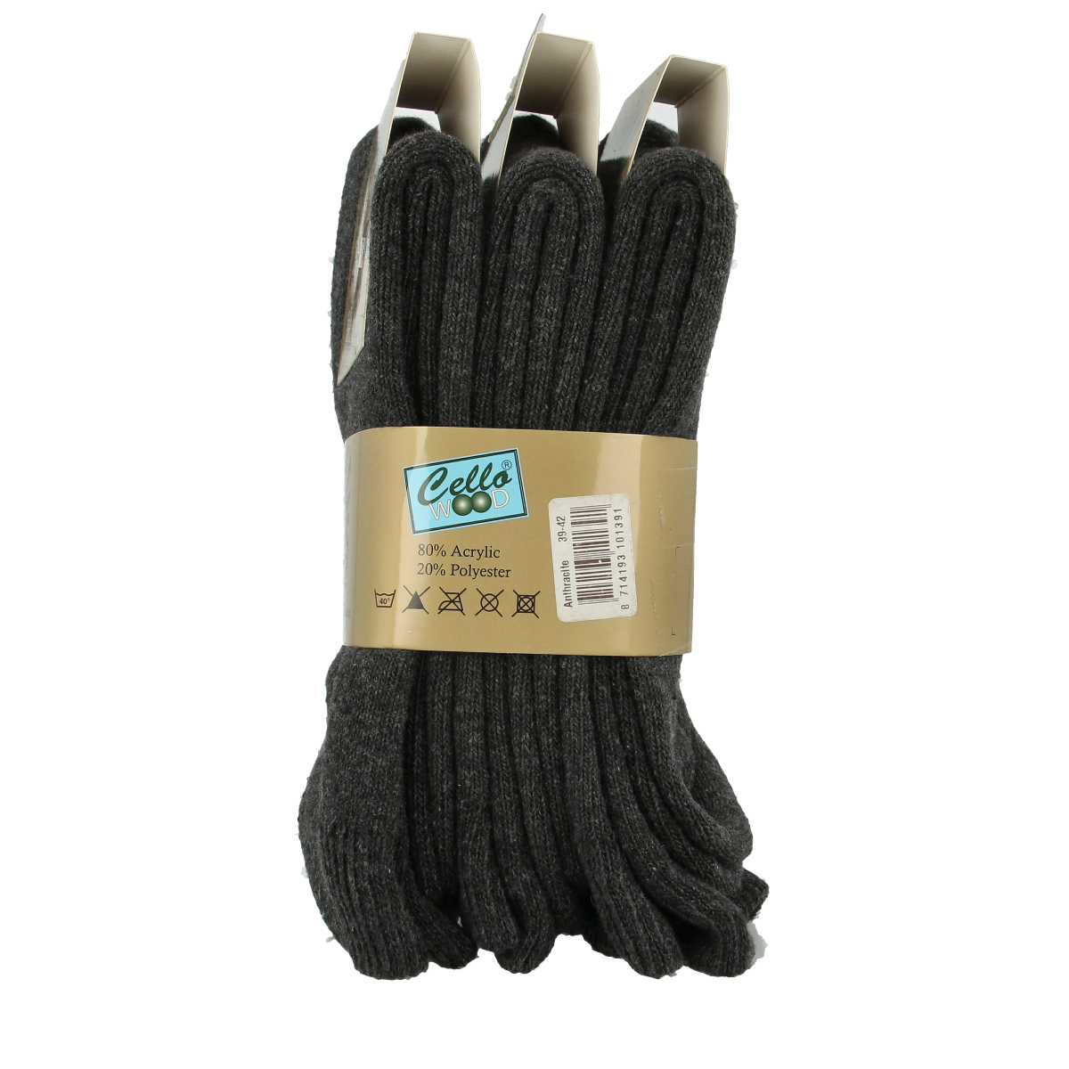Pair of gray Naproz thermo socks in size 39-42, shown as three pairs of warm, cozy socks for cold weather.