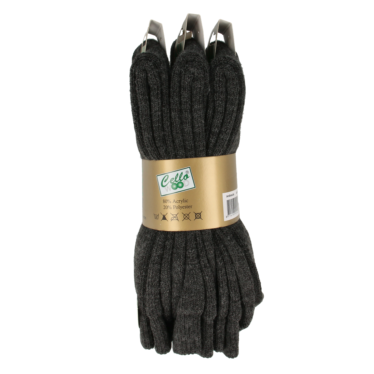 Gray Naproz thermo socks for men, size 43-46, set of three, designed for warmth and comfort.