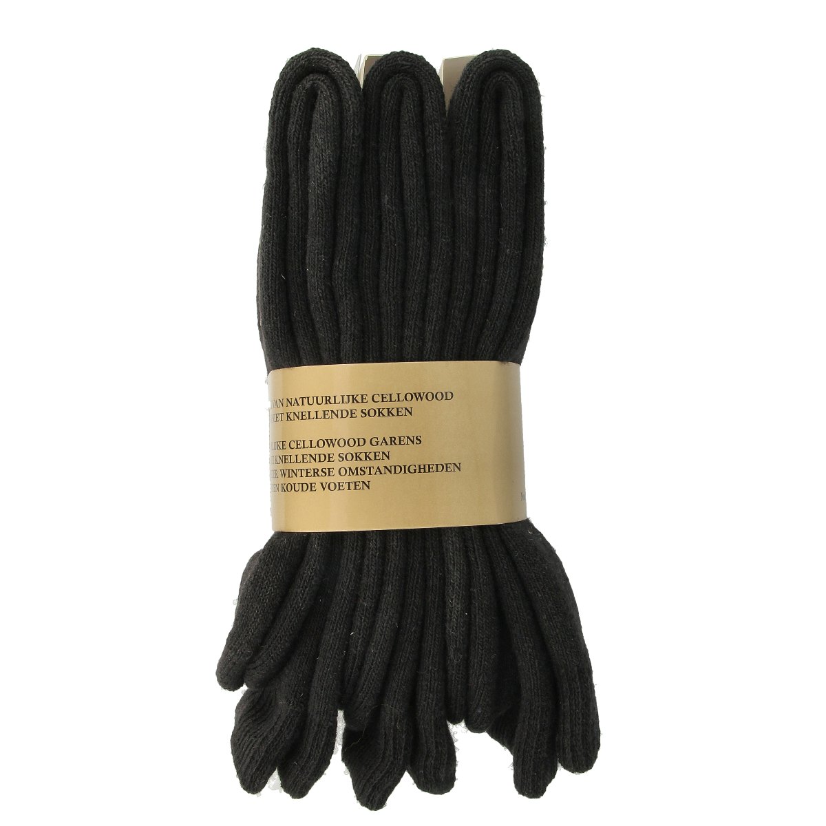Black Naproz thermo socks in size 43-46, pair of three, warm and comfortable thermal socks for cold weather.