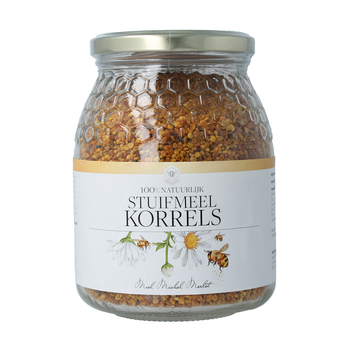 Michel Merlet Stuifmeelkorrels raw superfoods in a 440g package, natural bee pollen granules for health and wellness.