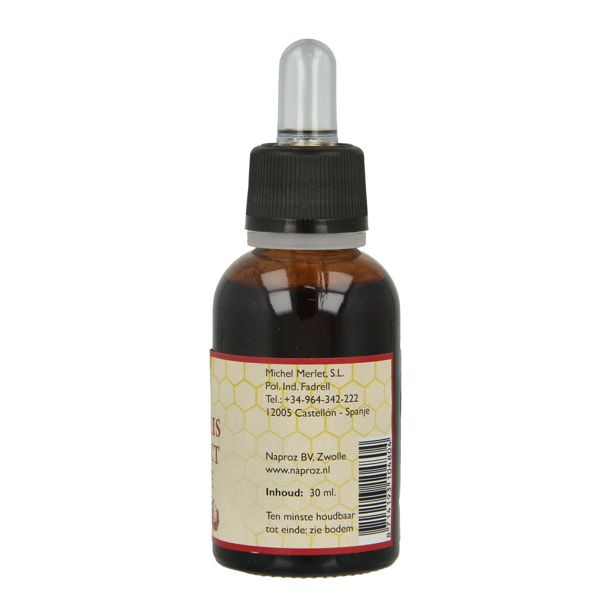 Michel Merlet Propolis extract extra forte 30ml in a dropper bottle, part of herbal preparations by Michel Merlet.