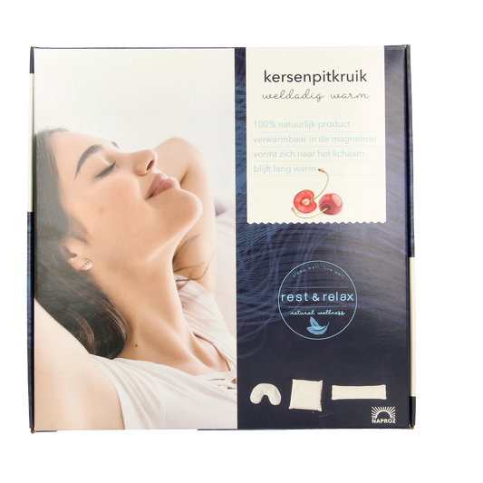 Naproz Kruiken U-vorm Kersenpitkussen, 1 stuk, soft and supportive for neck and shoulder comfort.
