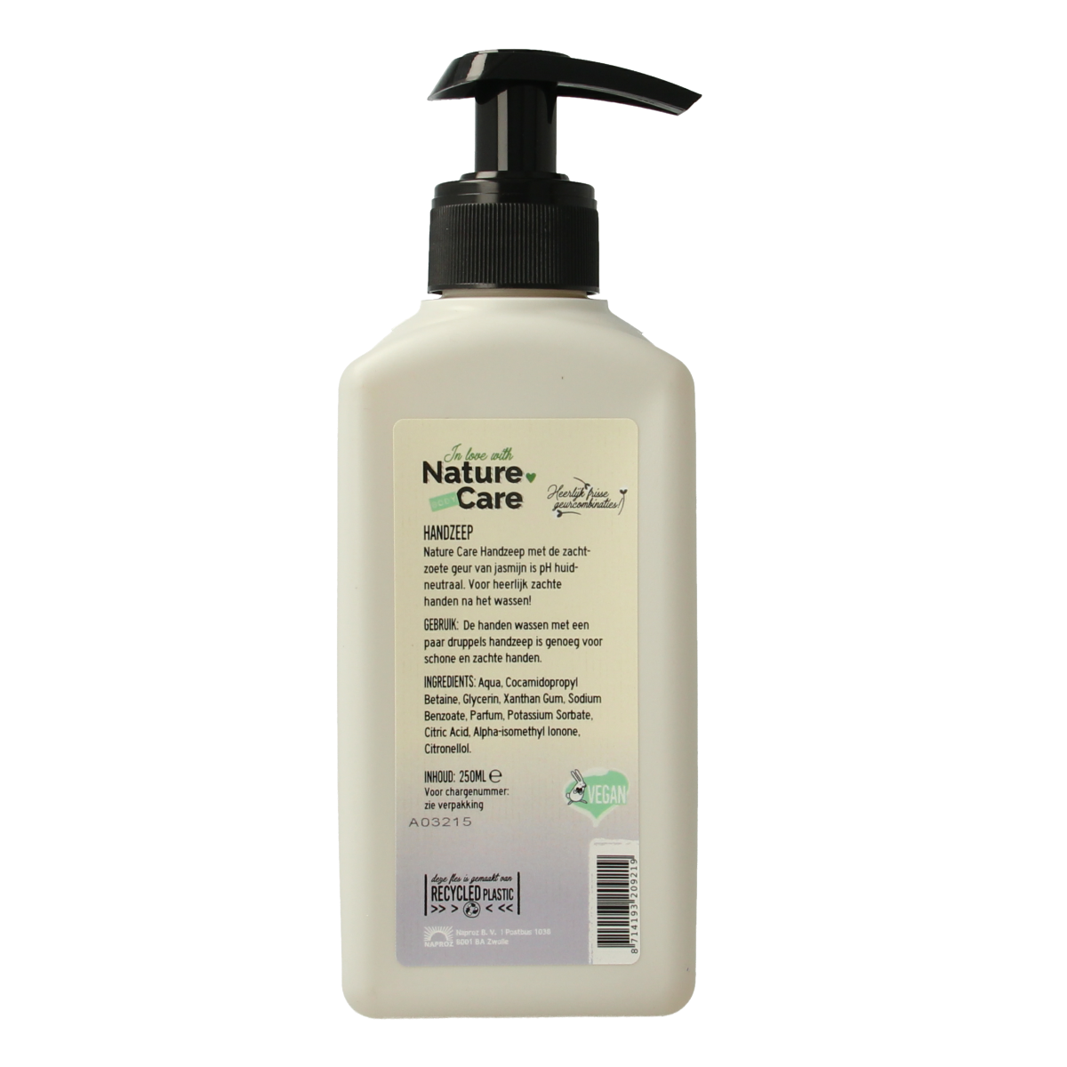 Nature Care Handzeep jasmijn 250.00 Milliliter