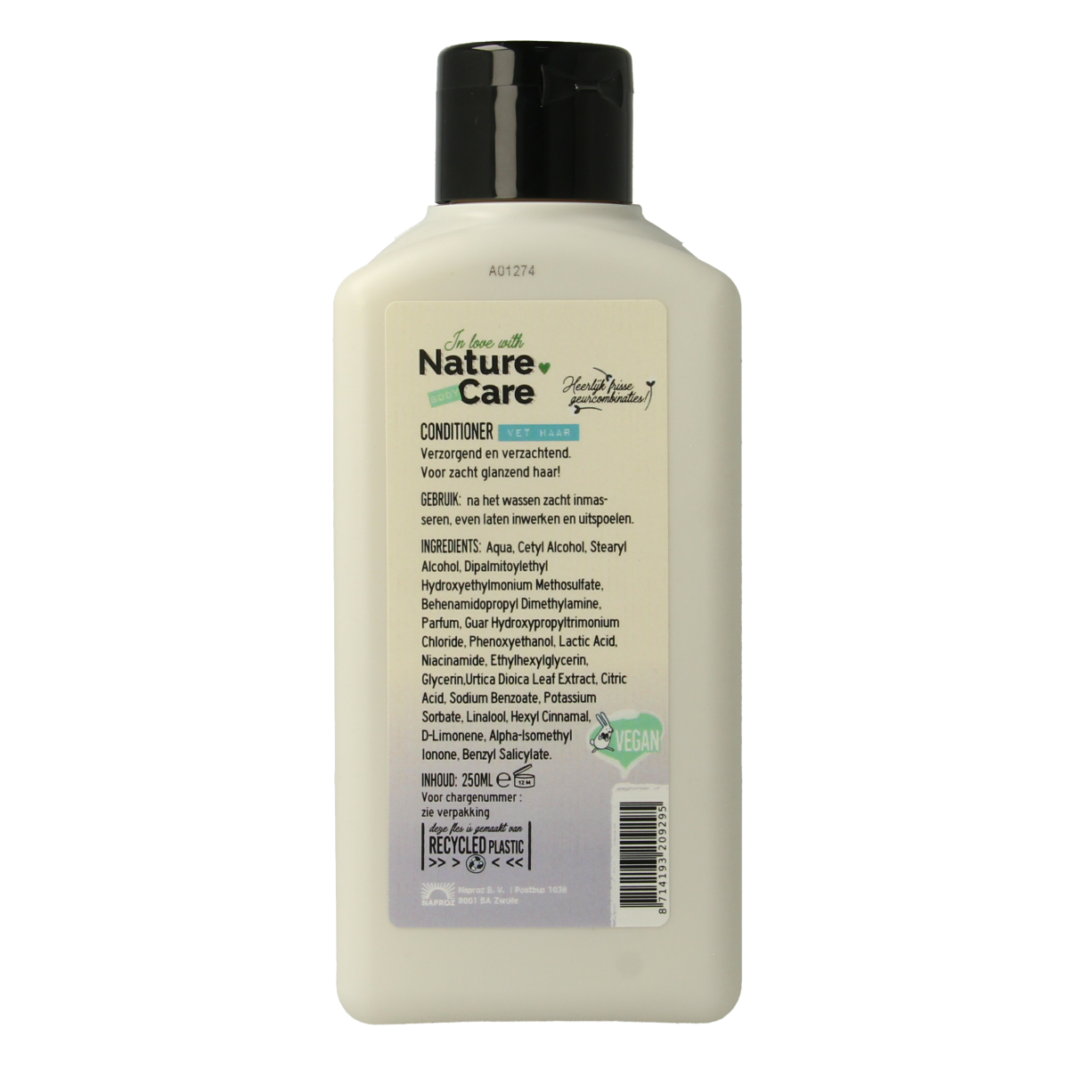 Nature Care vet haar conditioner in a 250ml bottle, nourishing hair care product for healthy, shiny hair.
