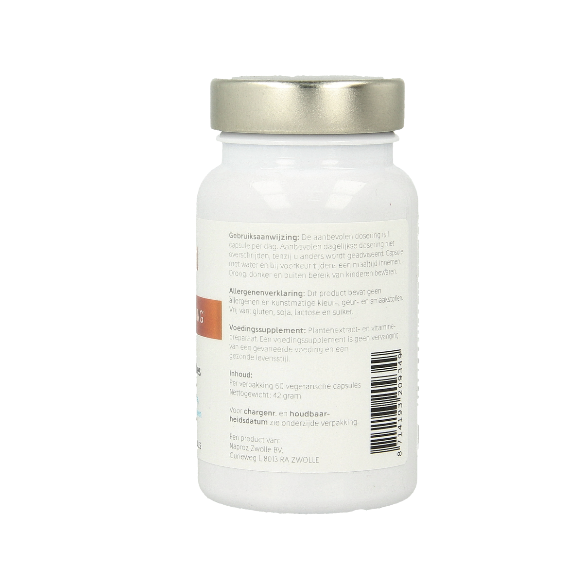 O' Zoleil Bruinings vegetarian multivitamin capsules in a bottle, dietary supplement for overall health.
