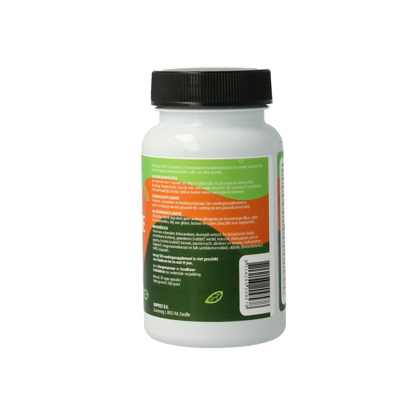 Nutriforce Liposomal multivitamin capsules without vitamin B6, vegetarian formula, 30 capsules for daily nutritional support.