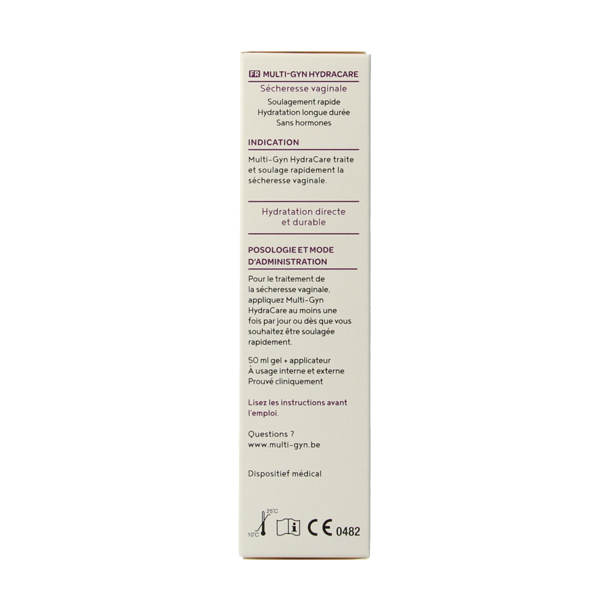 Multi GYN Hydracare feminine hygiene product in 50ml bottle, designed for women's intimate care and hydration.