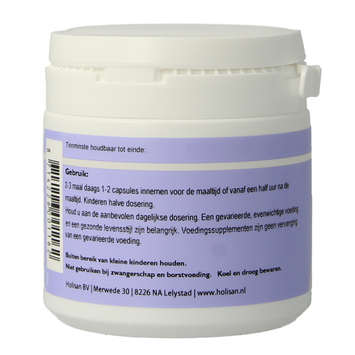 Holisan Livocin 100 vegetative herbal capsules in a bottle, designed for liver support and herbal supplement purposes.