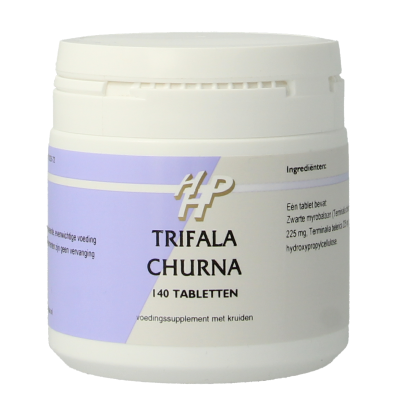 Holisan Trifala Churna tablets in a bottle, herbal supplement for digestion and detox, by Holisan.