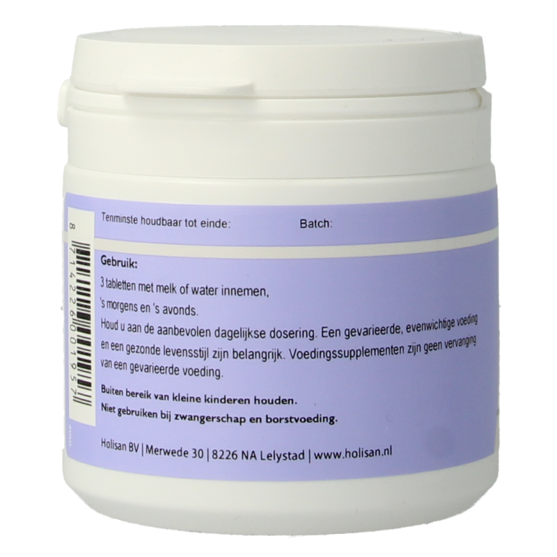 Holisan Trifala Churna tablets in a container, natural herbal supplement for digestion and detox, from Holisan brand.