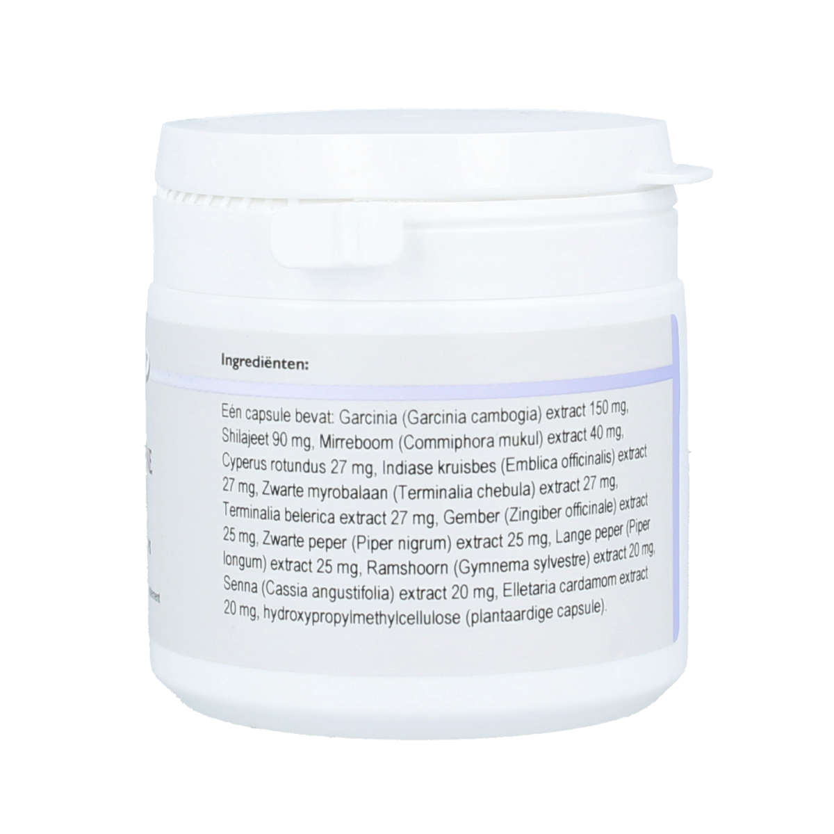 Holisan Nitaline herbal capsules in a bottle, vegetarian dietary supplement, natural plant-based herbal remedy.