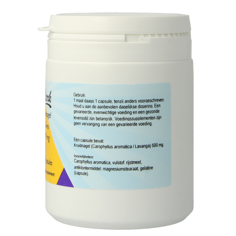 Clark Clove capsules, herbal supplement with 120 capsules, featuring dried clove flower buds for natural wellness.