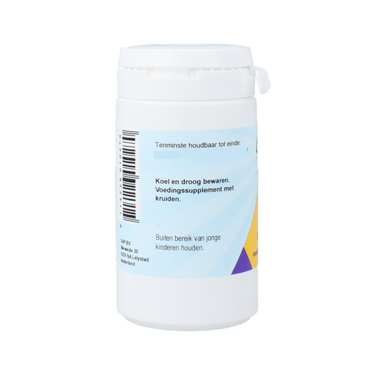 Clark Papaine 500mg vegetarian herbal capsules in a bottle, showcasing the product label and capsules inside.