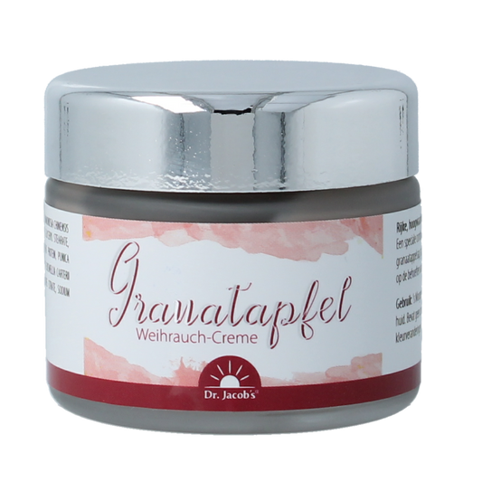Holisan Granaatappel Wierook Creme for facial skincare, 50ml, with rich texture and natural ingredients.