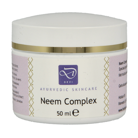 Holisan Neem Complex Devi facial skincare product in a 50ml bottle, featuring a clear label and natural ingredients, suitable for skin care.