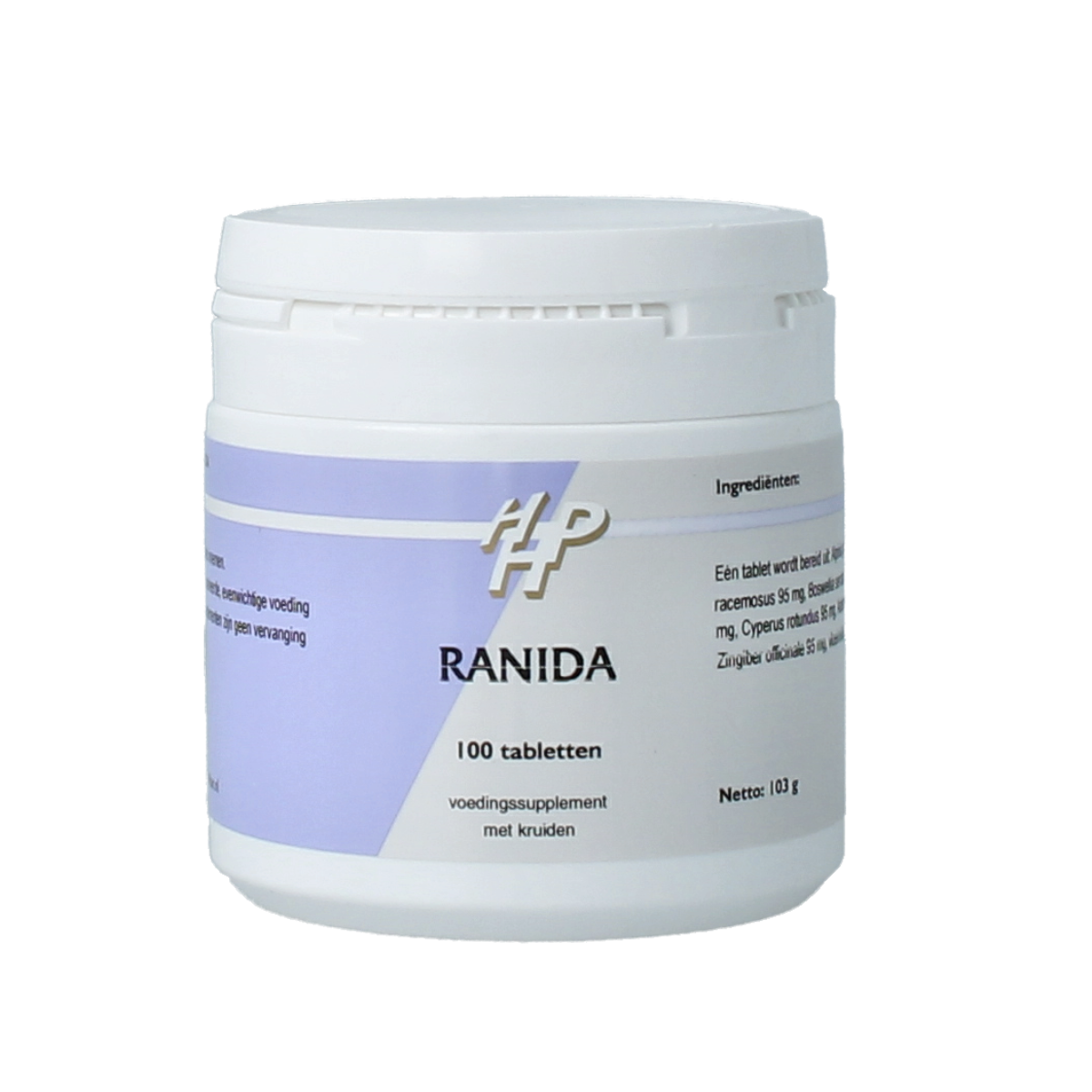 Holisan Ranida 100.00 herbal supplement tablets in blister pack, natural kruidenpreparaten by Holisan.