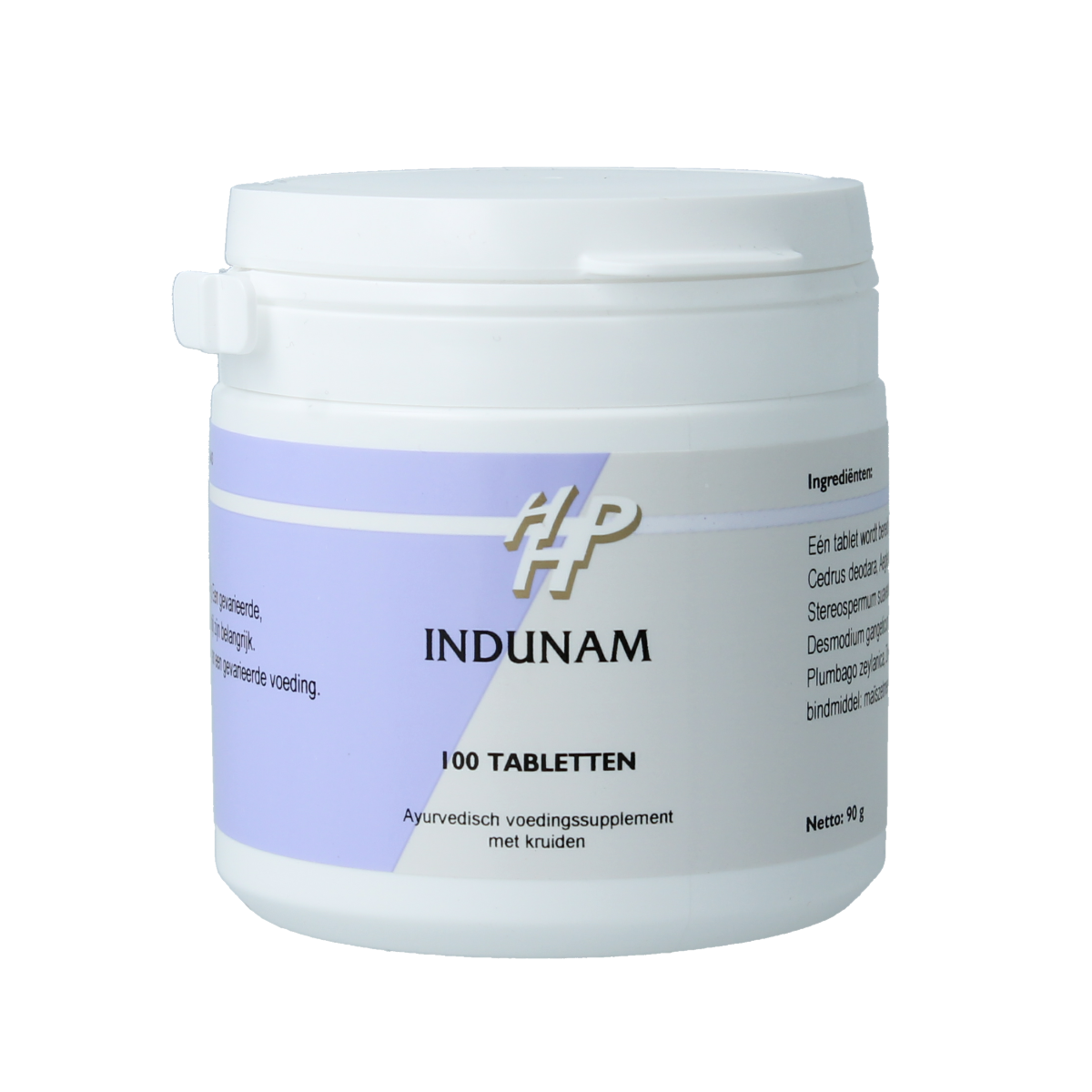 Ayurveda Indunam 100 tablets, herbal supplement from Ayurveda brand, with tablets arranged on a white background.
