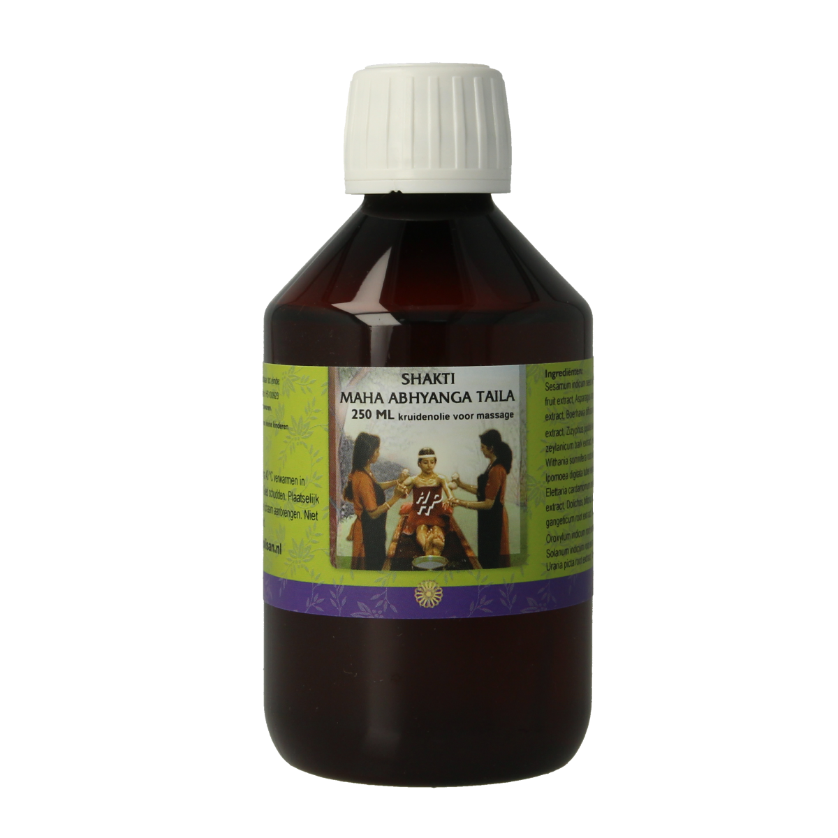 Ayurveda Shakti Maha Abhyanga Taila 250ml herbal body massage oil with natural ingredients for skin care and relaxation.