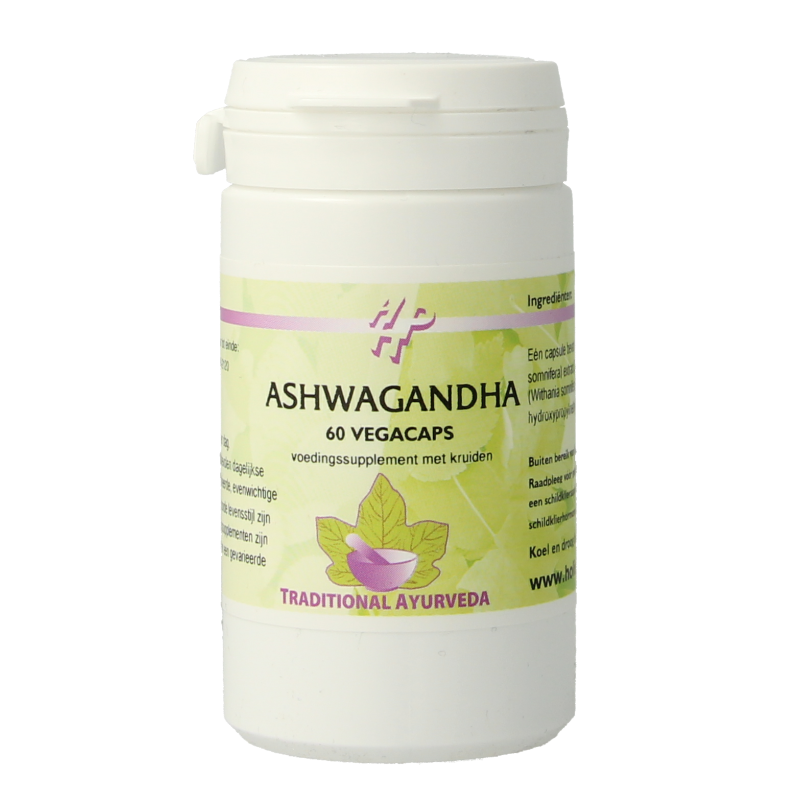 Holisan Ashwagandha 60 vegetarian capsules in a bottle, herbal supplement packaging for stress relief and wellness.