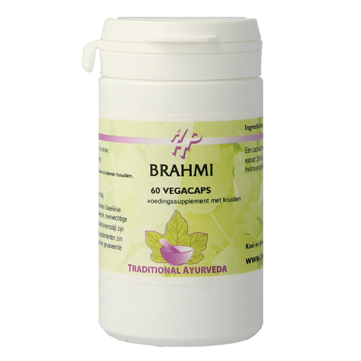 Holisan Brahmi capsules, herbal supplement, featuring the Holisan brand logo on the bottle label.