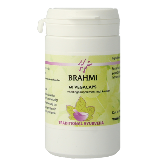 Holisan Brahmi capsules, herbal supplement, featuring the Holisan brand logo on the bottle label.