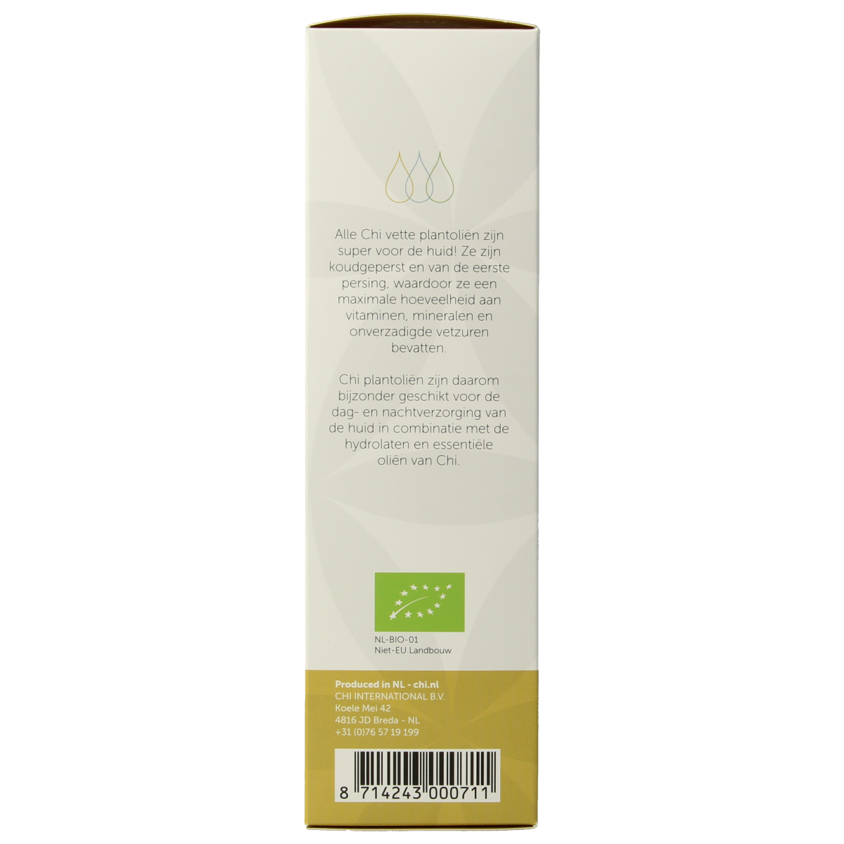 Chi Avocado Bio Body Oil 100ml bottle, natural skincare product with avocado oil for nourishing body care.