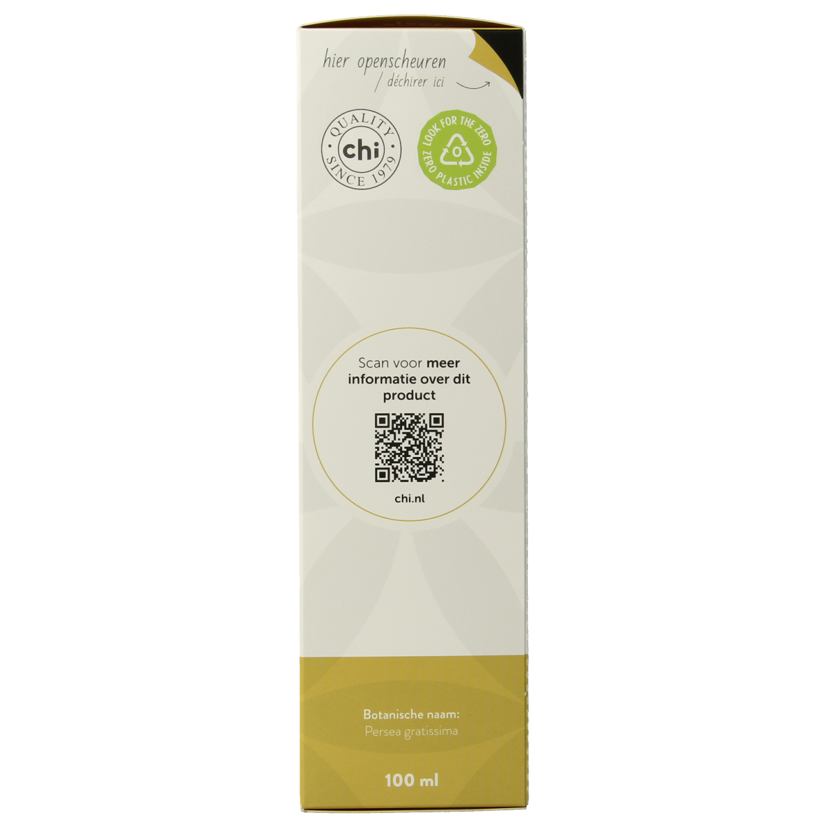 Organic Chi Avocado Body Oil in 100ml bottle, natural skincare product with avocado extract for nourishing skin.