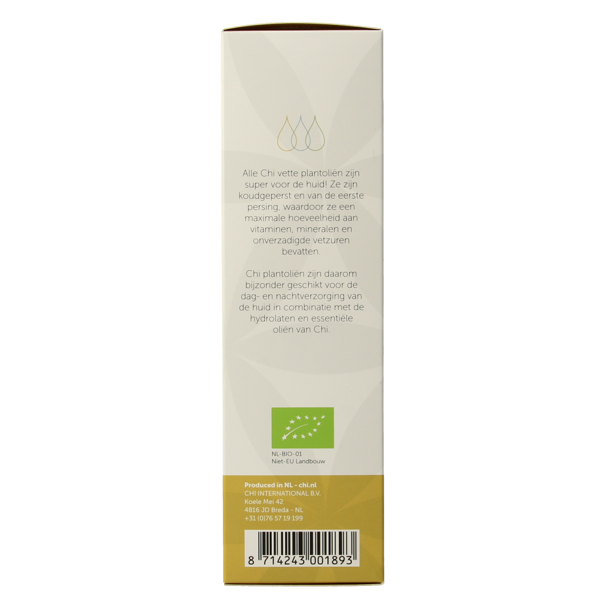 Chi bio sesamzaad olie in 100ml bottle, natural body care product with sesame seed oil for skin nourishment.