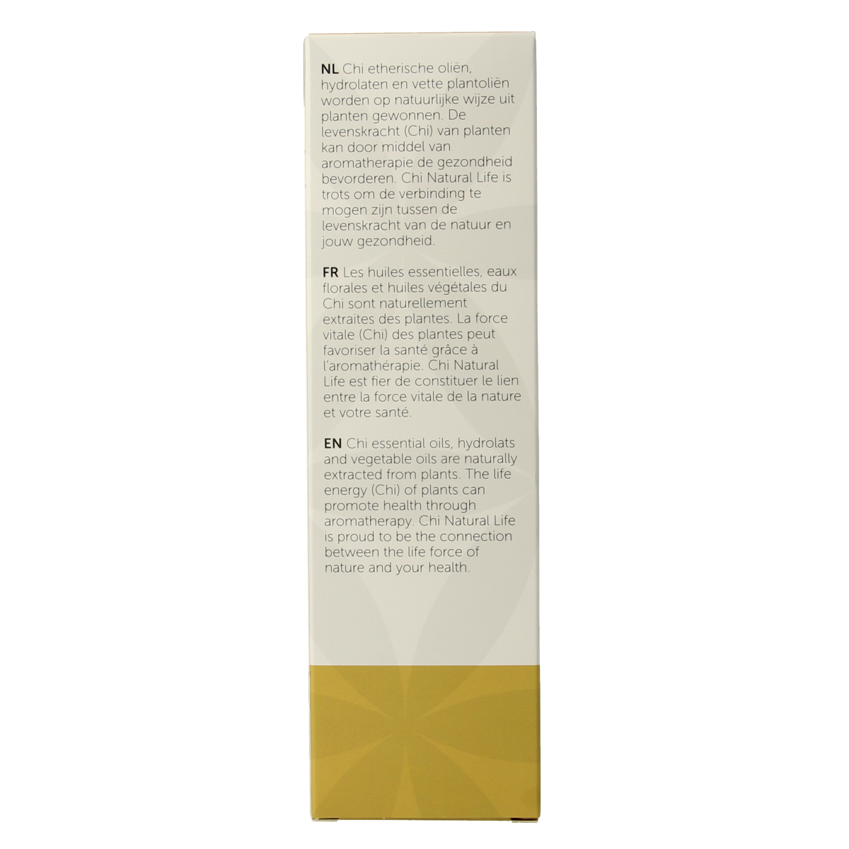 Organic Chi sesame seed oil in a 100ml bottle, used for body care, featuring a clear label and golden sesame seeds in the image.