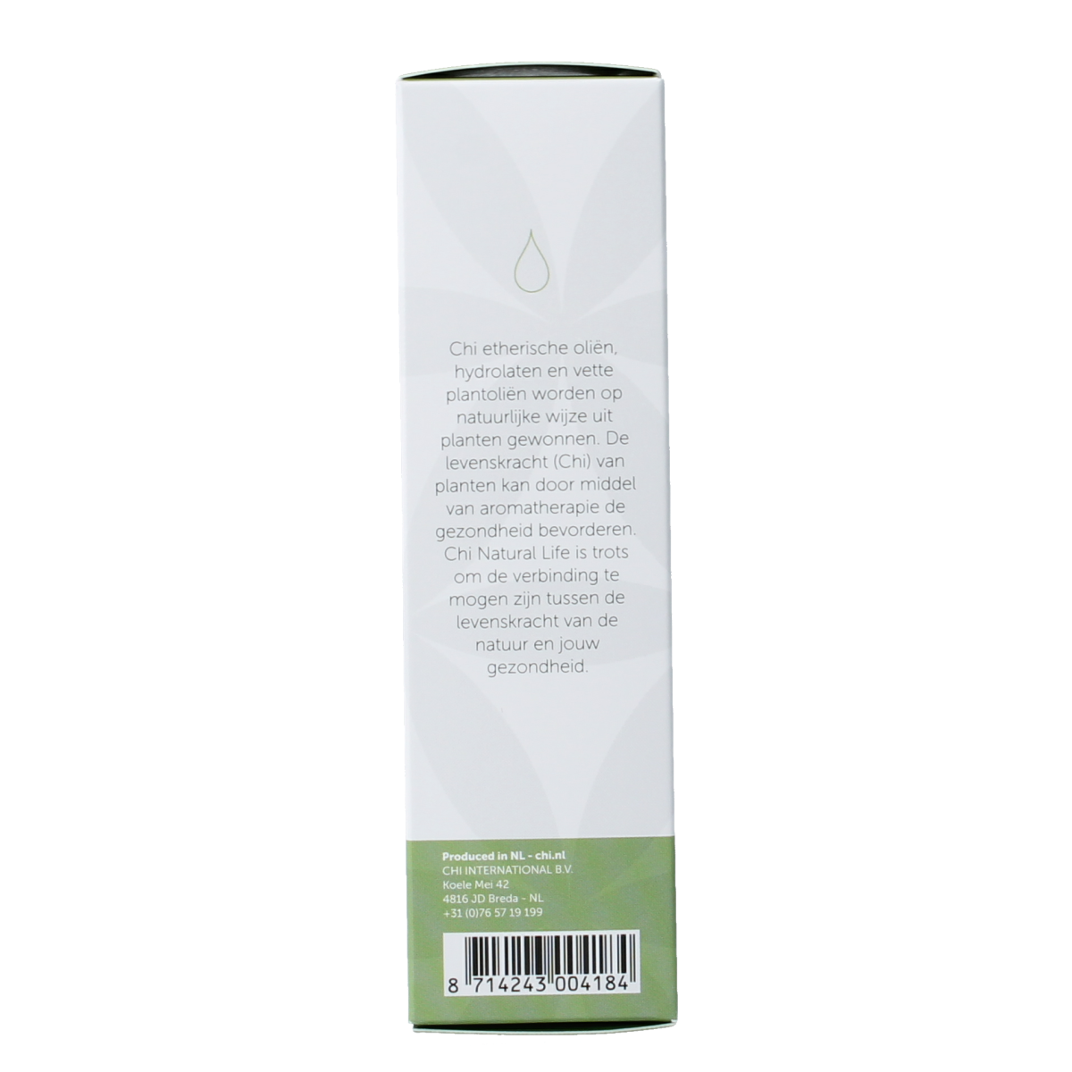 Chi Sandelhout wild essential oil bottle with 2.50ml capacity, featuring a clear container and label displaying product details.