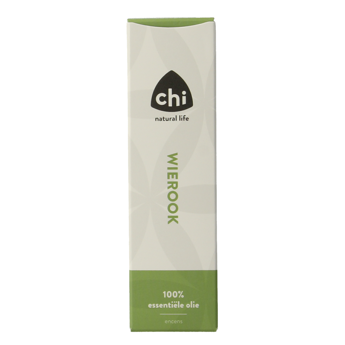 Chi Wierook wild essential oil in 10ml bottle, natural aromatic etherische olie from Chi brand with amber-colored liquid.