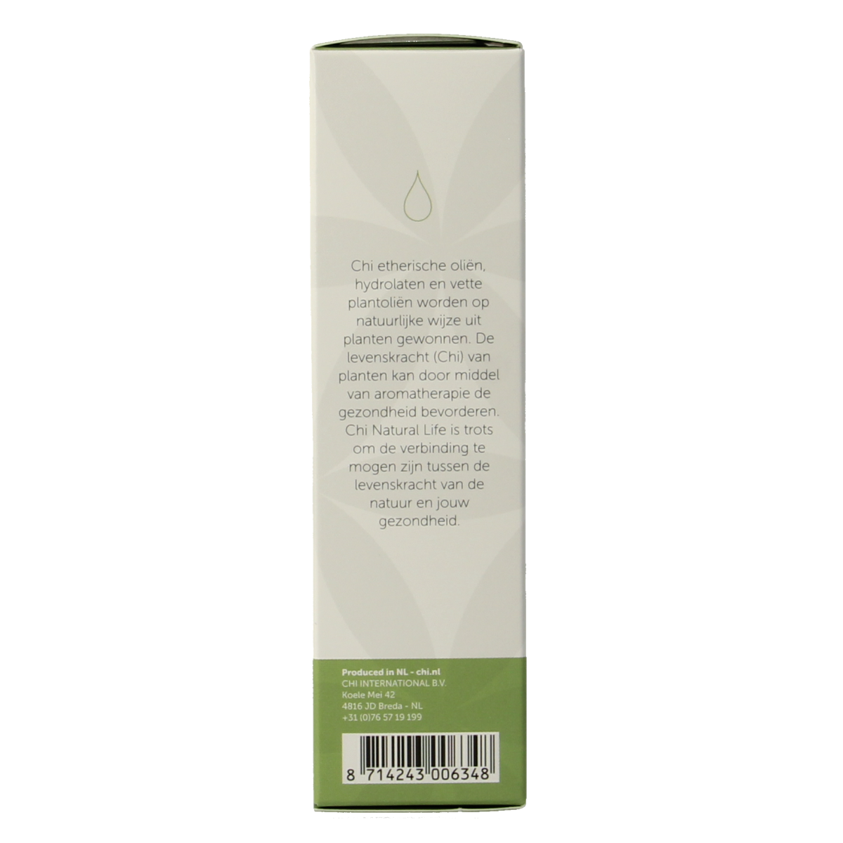 Chi Wierook wild essential oil in 10ml bottle, showcasing an amber glass container with a white cap against a neutral background.
