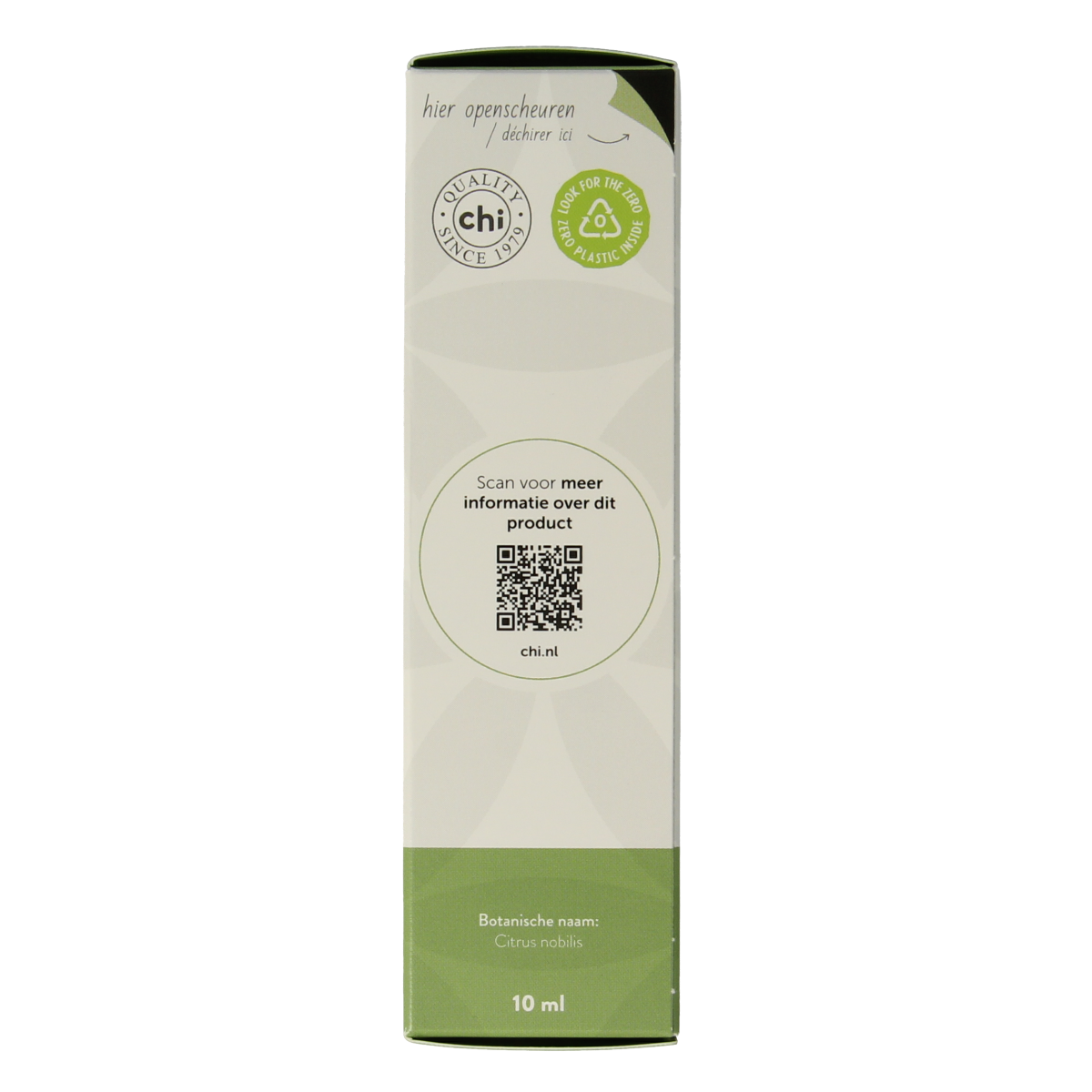 Chi Mandarijn essential oil in a 10ml bottle, natural citrus fragrance, for aromatherapy and wellness use.