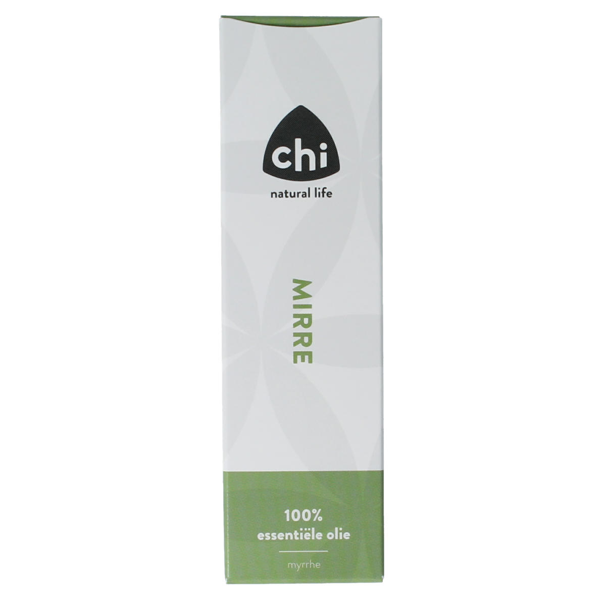 Chi Mirre wild essential oil bottle, 10ml, natural aromatic oil from Chi brand, with label and cap visible.