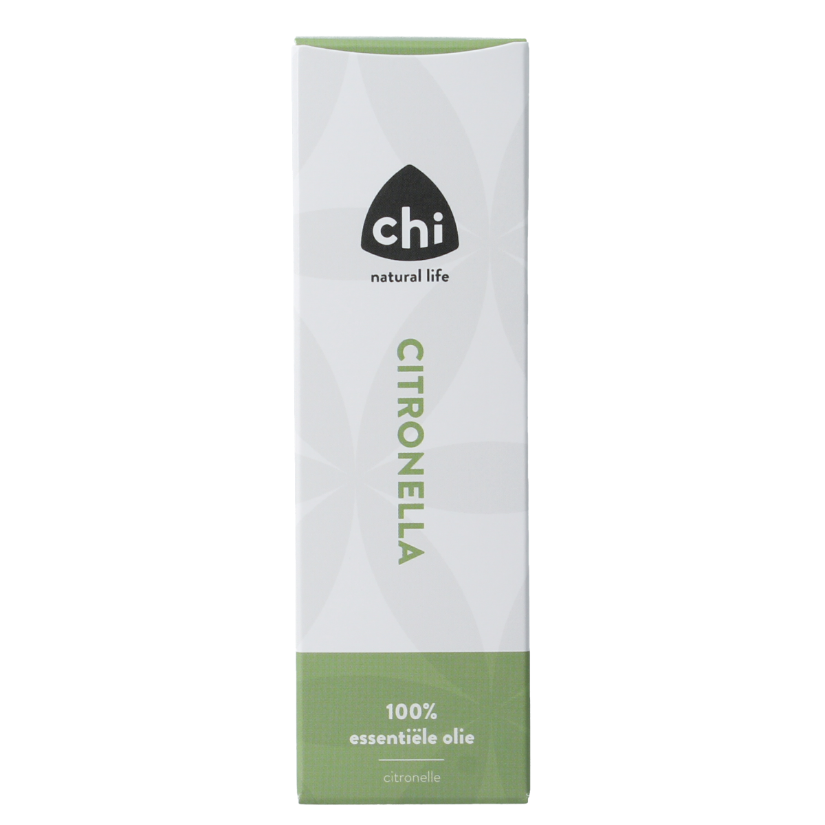 Chi Citronella essential oil in a 20ml bottle, natural aromatic oil from Chi brand for aromatherapy and insect repellent.
