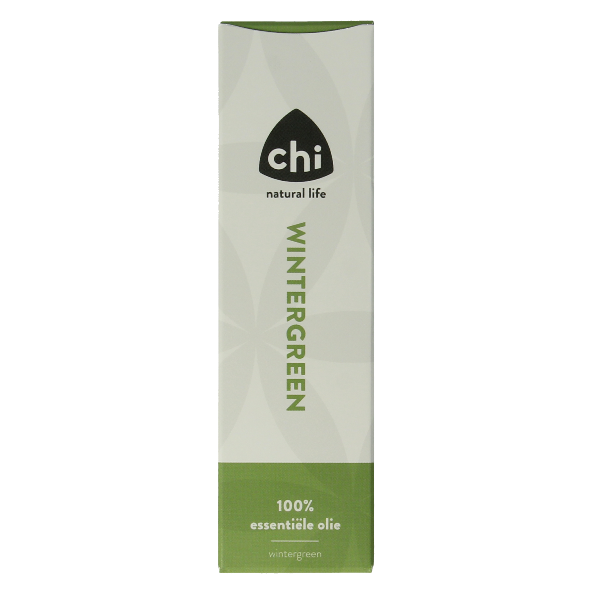 Chi Wintergreen Wild essential oil bottle, 10ml, natural aromatic oil from Chi brand, with a green label and clear glass container.