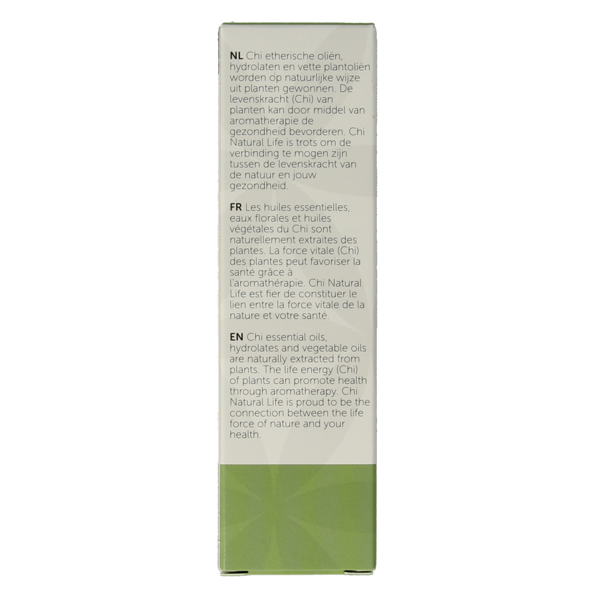 Chi Lavandin Abrialis organic essential oil in a 10ml bottle, showcasing the amber glass and label with product details.