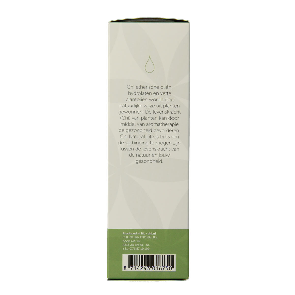 Chi Pepermunt Chinese cultivar essential oil in 50ml bottle, featuring fresh peppermint leaves and clear liquid inside.
