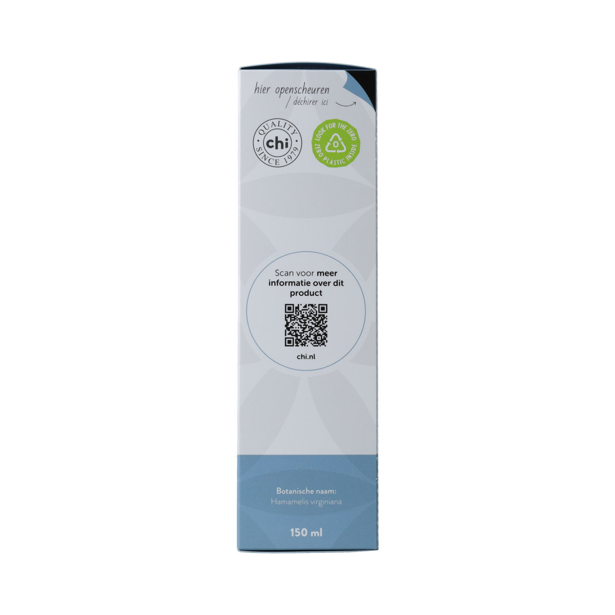 Chi Hamamelis hydrolaat bio 150ml facial skincare spray with natural witch hazel for soothing and refreshing skin.