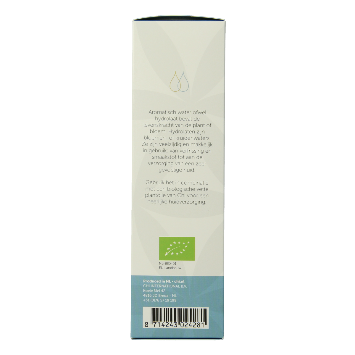 Chi Kamille bio hydrolaat in 150ml spray bottle, natural body care product with chamomile scent and soothing properties.