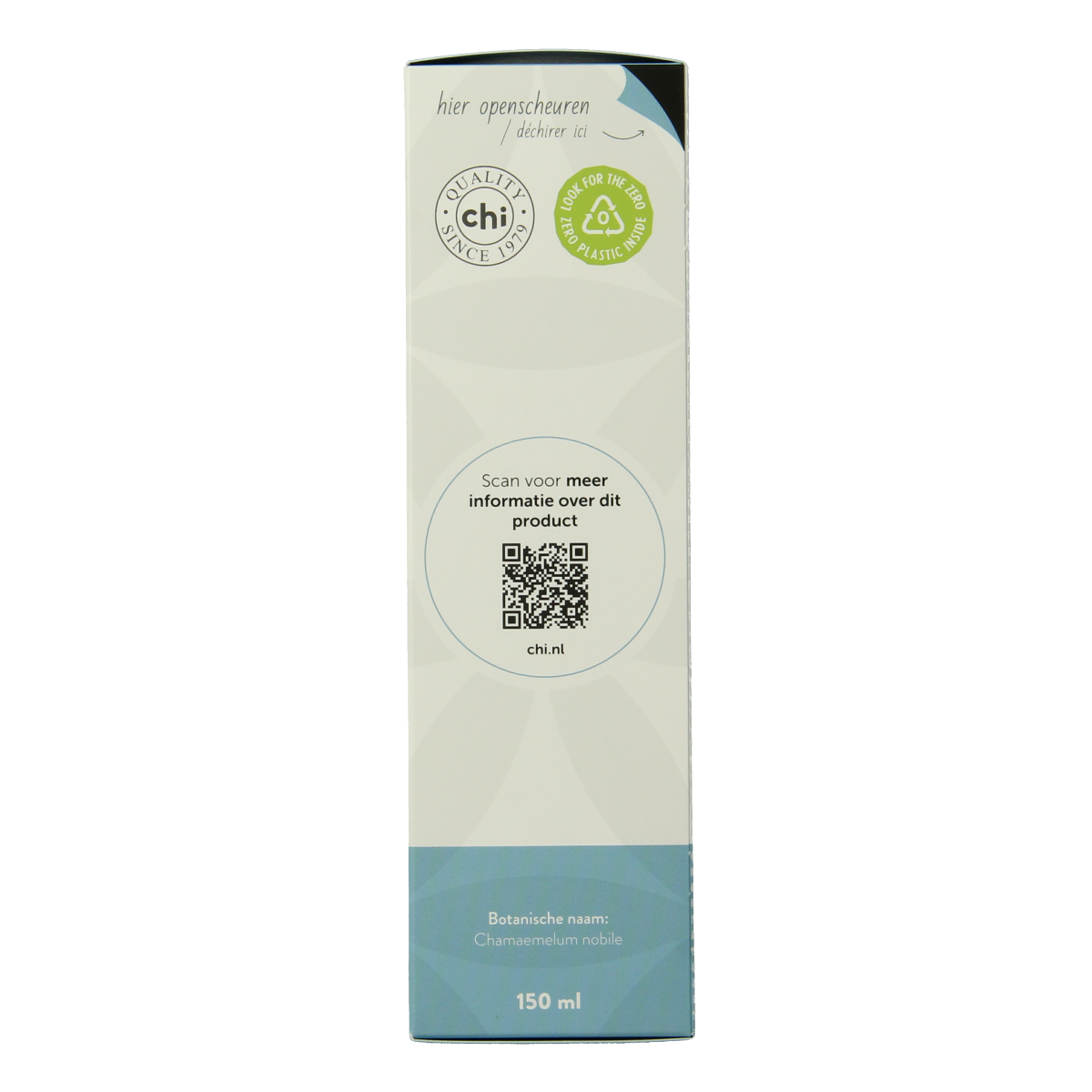 Bottle of Chi Kamille bio hydrolat, 150ml, natural body care product with chamomile floral water for soothing skincare.