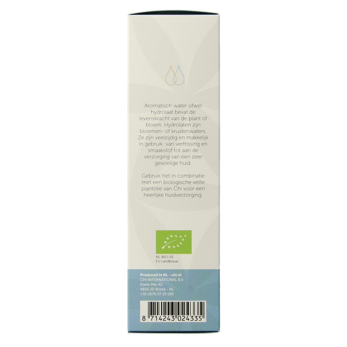 Eco Chi Korenbloem hydrolat facial spray in 150ml bottle, natural floral skincare product for soothing and hydrating skin.