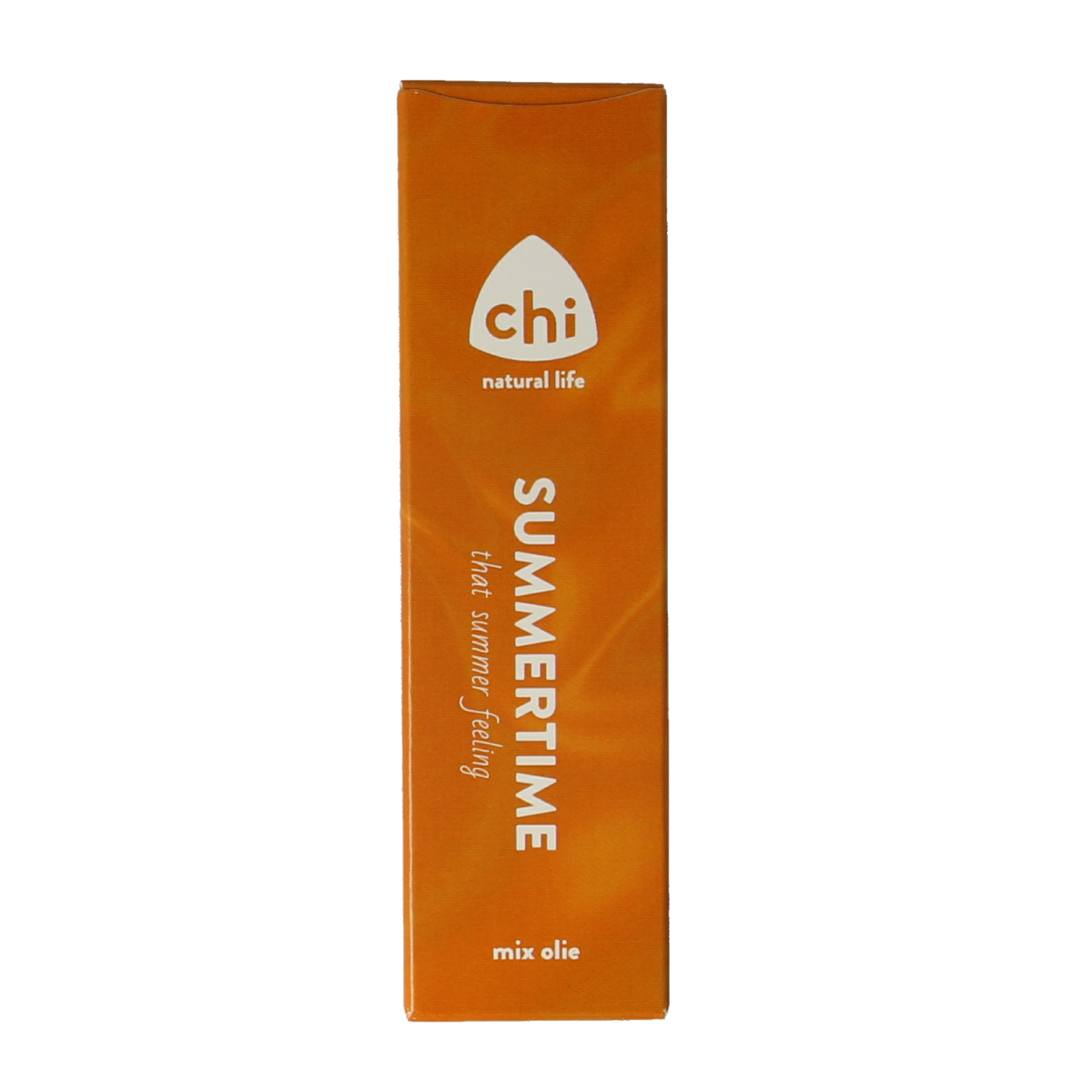 Chi Summertime Mix essential oil in a 10ml bottle, featuring a natural blend of aromatic etherische oliën for relaxation.