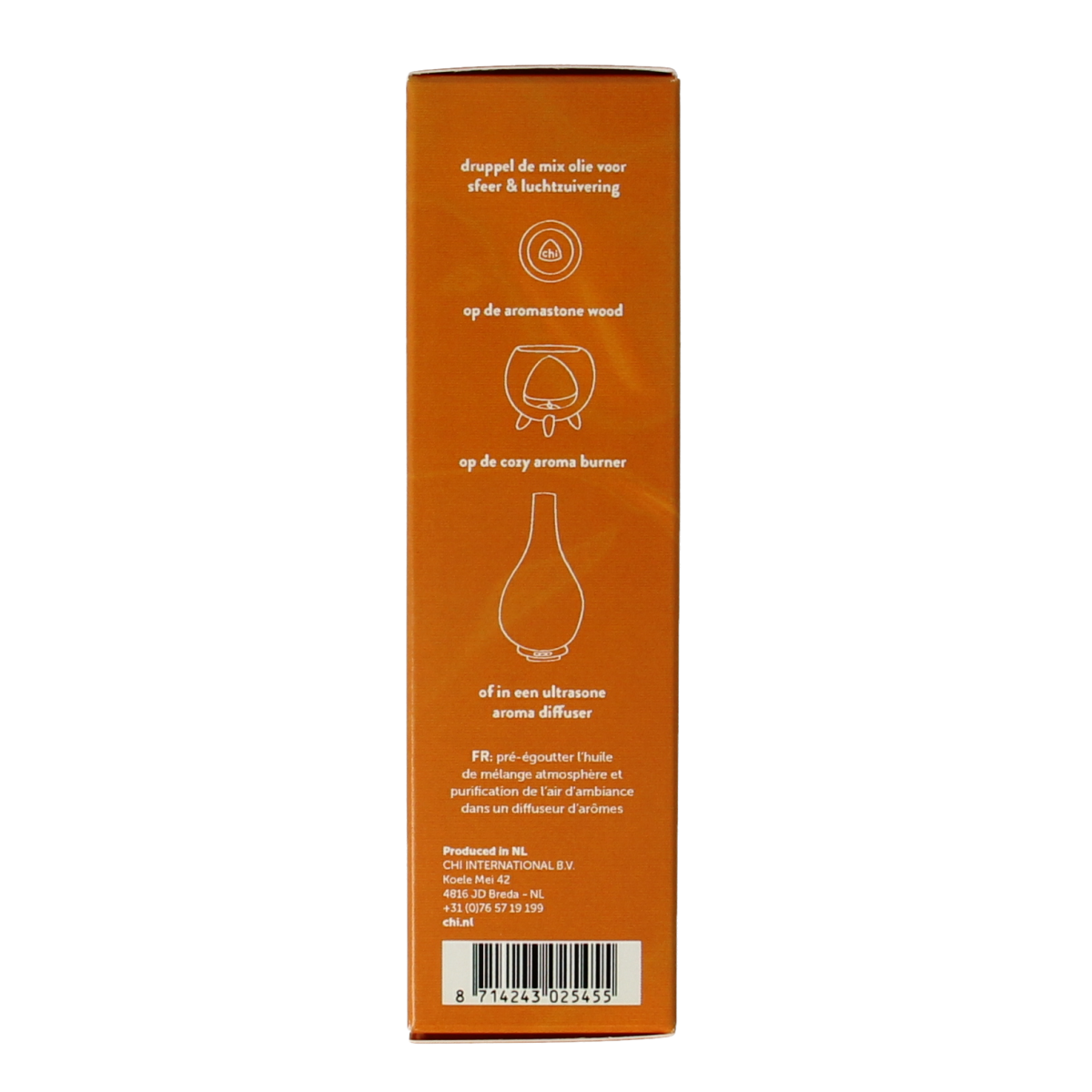 Chi Summertime Mix etherische olie 10ml bottle, natural essential oil with a summer-inspired scent and transparent label.