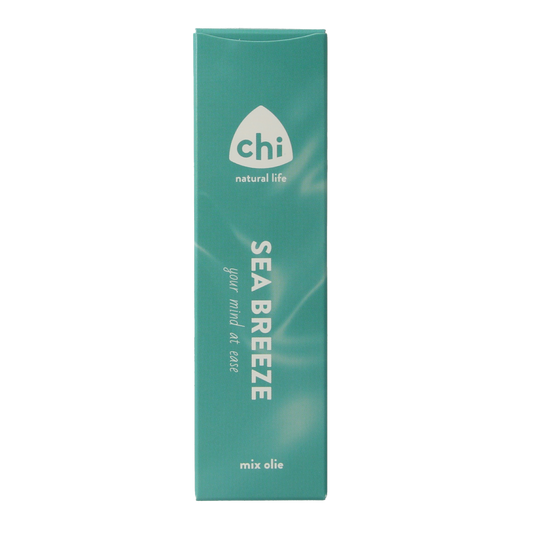 Chi Sea Breeze Mix essential oil in 10ml bottle, showcasing the Chi brand and the clear glass container with the oil inside.