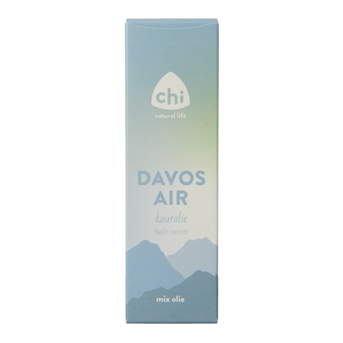 Chi Davos kuurolie 30ml bottle of essential oil, featuring natural herbal ingredients in a clear glass container.
